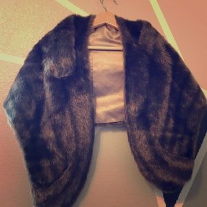 Faux furr cape